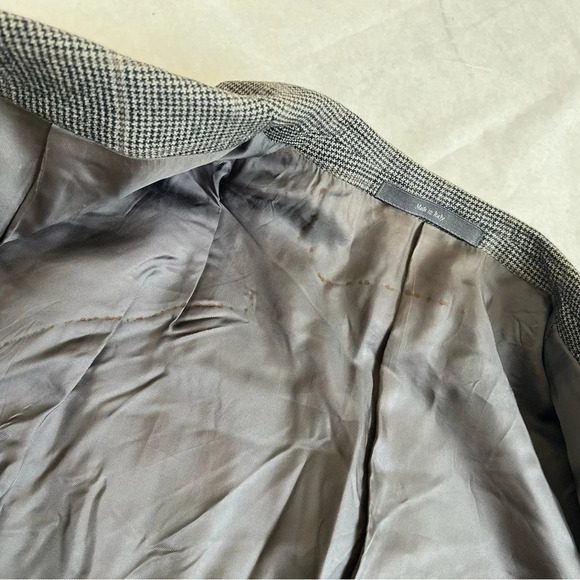 Ermenegildo Zegna Wool Blazer Men's 40 / 42 Brown Check Made In Italy - Picture 7 of 11